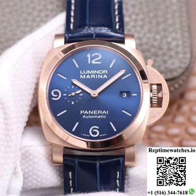 Panerai Luminor Marina Goldtech Pam01112 Vs Factory Blue Dial-Rep Time Watches