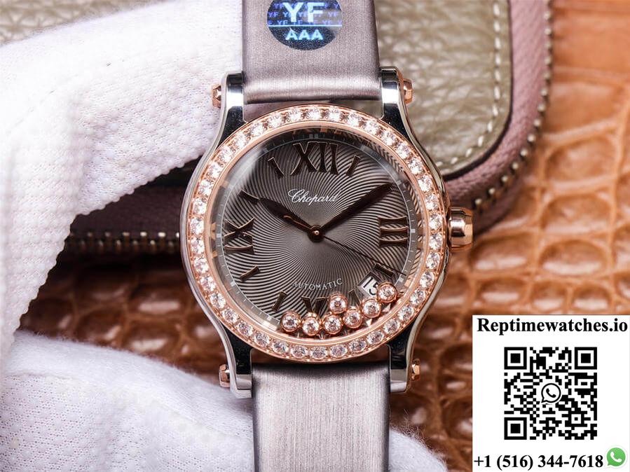 Chopard Happy Sport 278559-3003 Yf Factory Grey Dial-Rep Time Watches