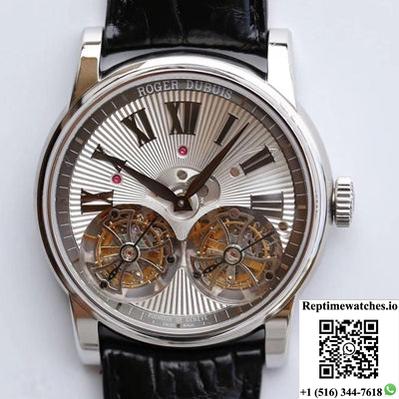 Roger Dubuis Hommage Rddbho0562 Double Flying Tourbillon Jb Factory White Gold Case-Rep Time Watches