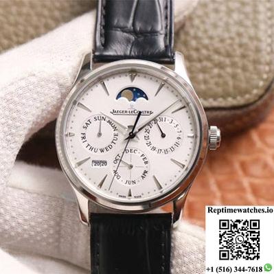 Jaeger-Lecoultre Master Ultra Thin Moon Perpetual Calendar 130842J V9 Factory White Dial-Rep Time Watches