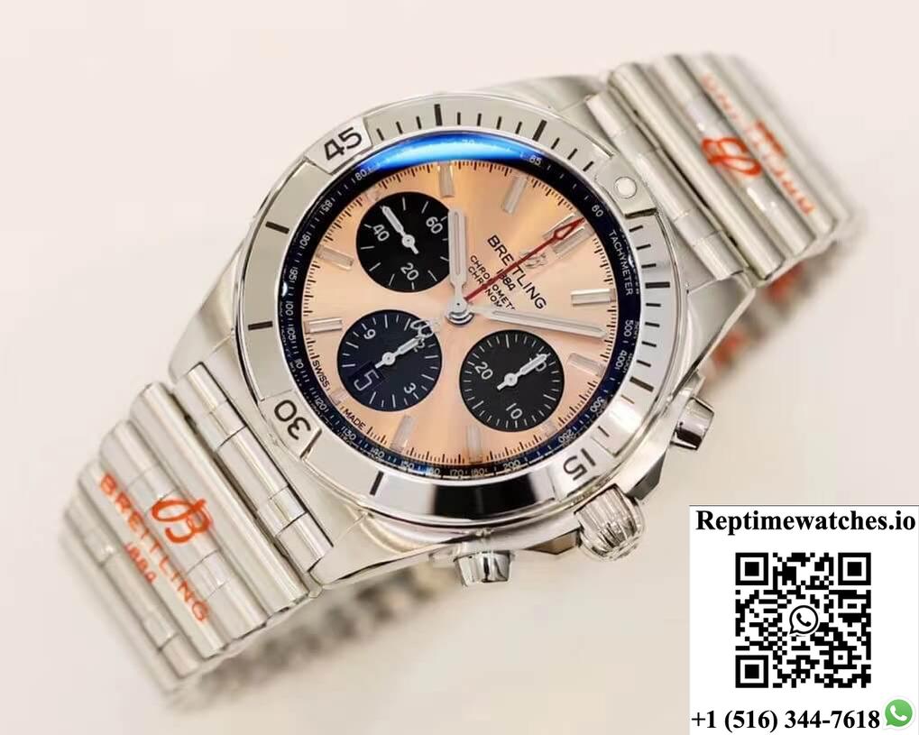 Breitling Chronomat Ab0134101K1A1 Gf Factory Rose Gold Dial-Rep Time Watches