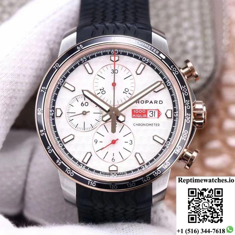Chopard Classic Racing Mille Miglia Gts Chronograph 168571-6001 V7 Factory White Dial-Rep Time Watches