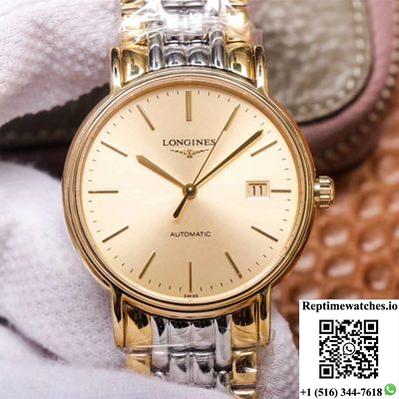 Rm Factory Longines Presence L4.921.2.32.7 Yellow Pvd-Rep Time Watches