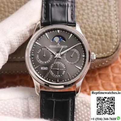 Jaeger-Lecoultre Master Ultra Thin Moon Perpetual Calendar 130354J V9 Factory Gray Dial-Rep Time Watches