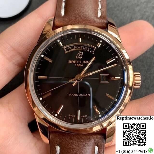 Breitling Transocean R45310121B1P1 V7 Factory Black Dial-Rep Time Watches