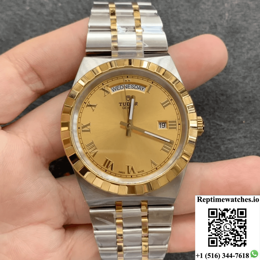 Tudor Royal M28603-0004 V7 Factory Gold Dial-Rep Time Watches