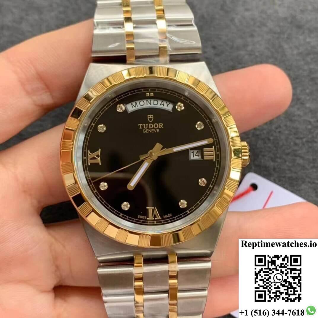 Tudor Royal M28603-0005 V7 Factory Black Dial-Rep Time Watches
