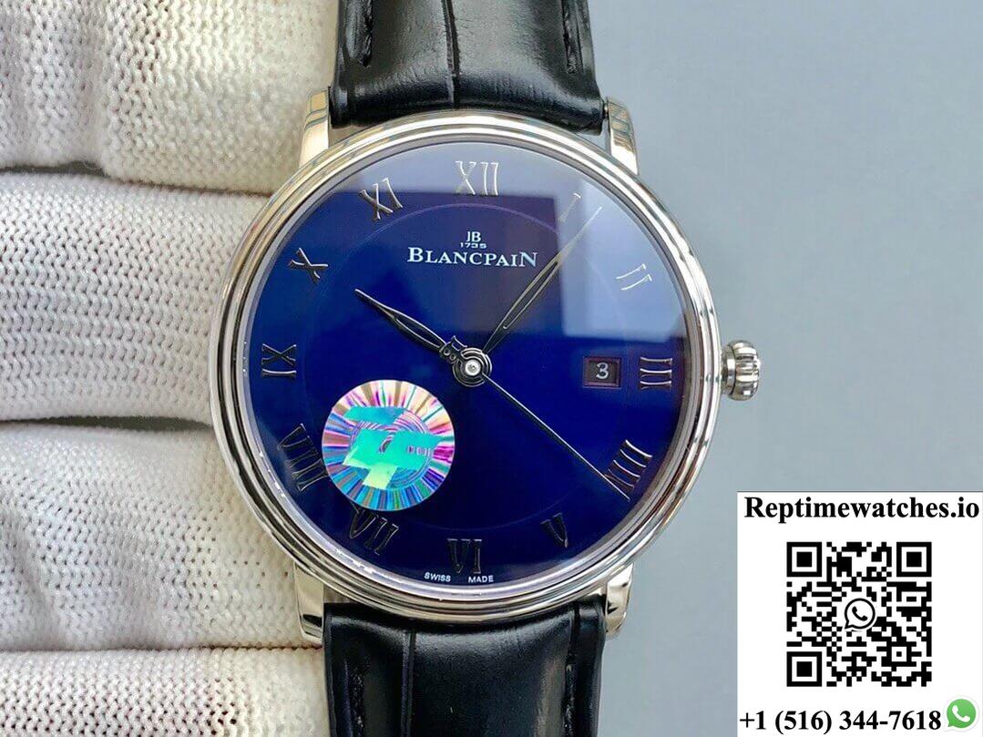 Blancpain Villeret 6551-1127-55B Zf Factory Blue Dial-Rep Time Watches