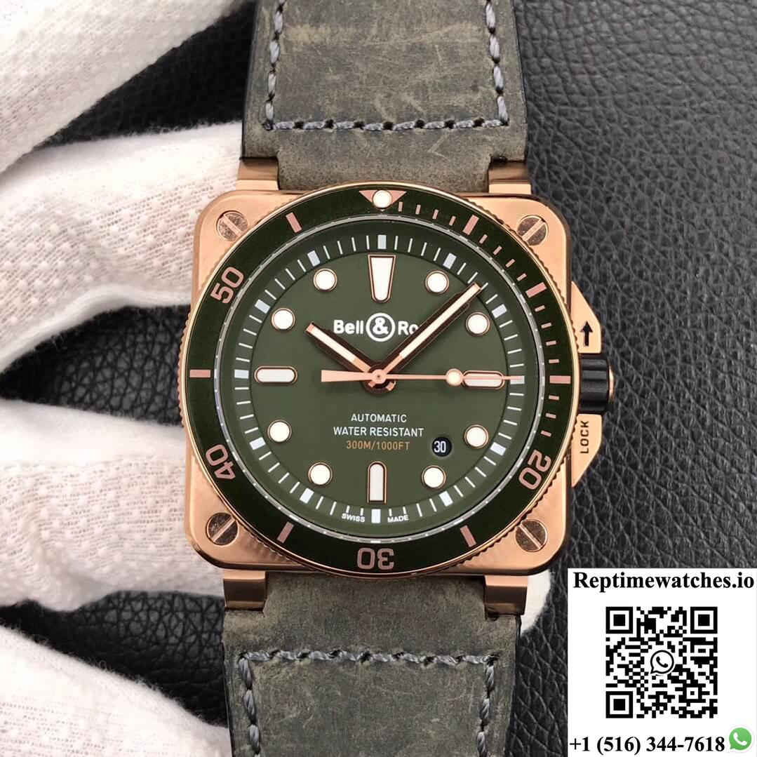 Bell & Ross Br0392-D-G-Br/Sca Bronze Case-Rep Time Watches