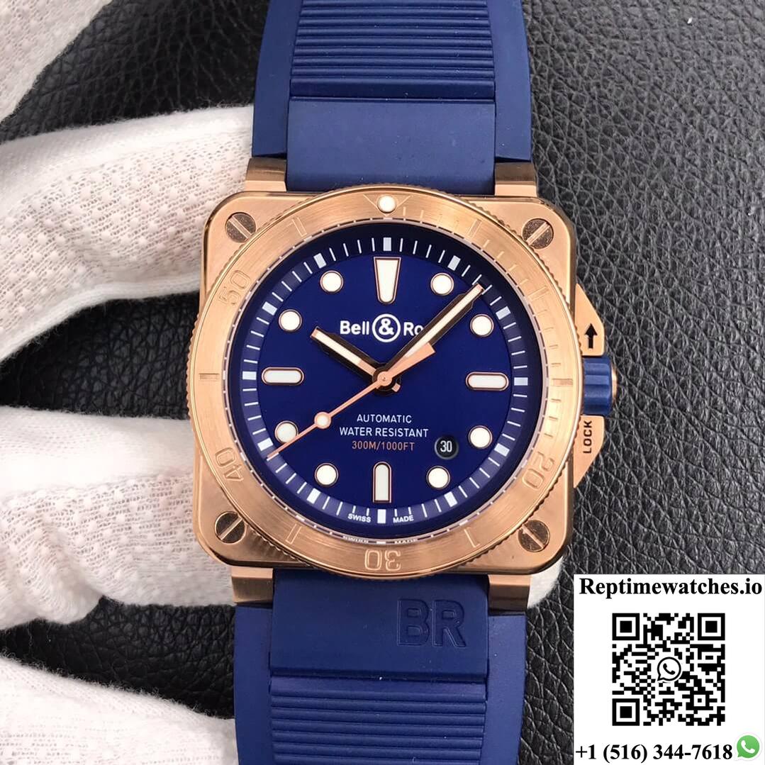 Bell & Ross Br 03-92 Bronze Blue Dial-Rep Time Watches