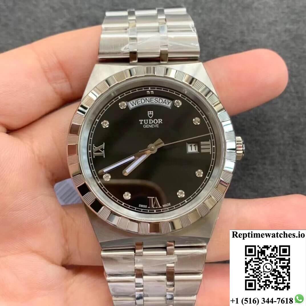 Tudor Royal M28600-0004 V7 Factory Black Dial-Rep Time Watches