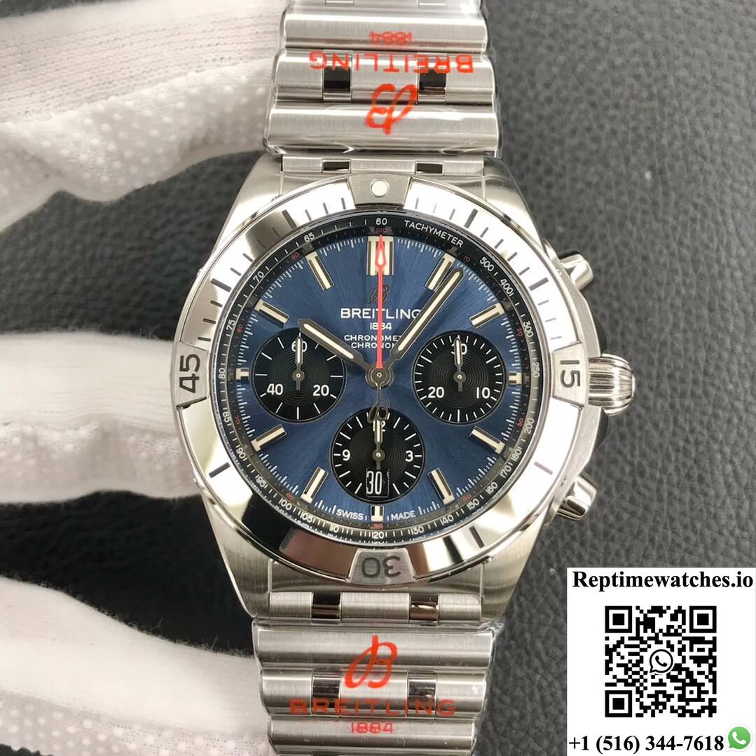 Breitling Chronomat Ab0134101C1A1 Gf Factory Blue Dial-Rep Time Watches