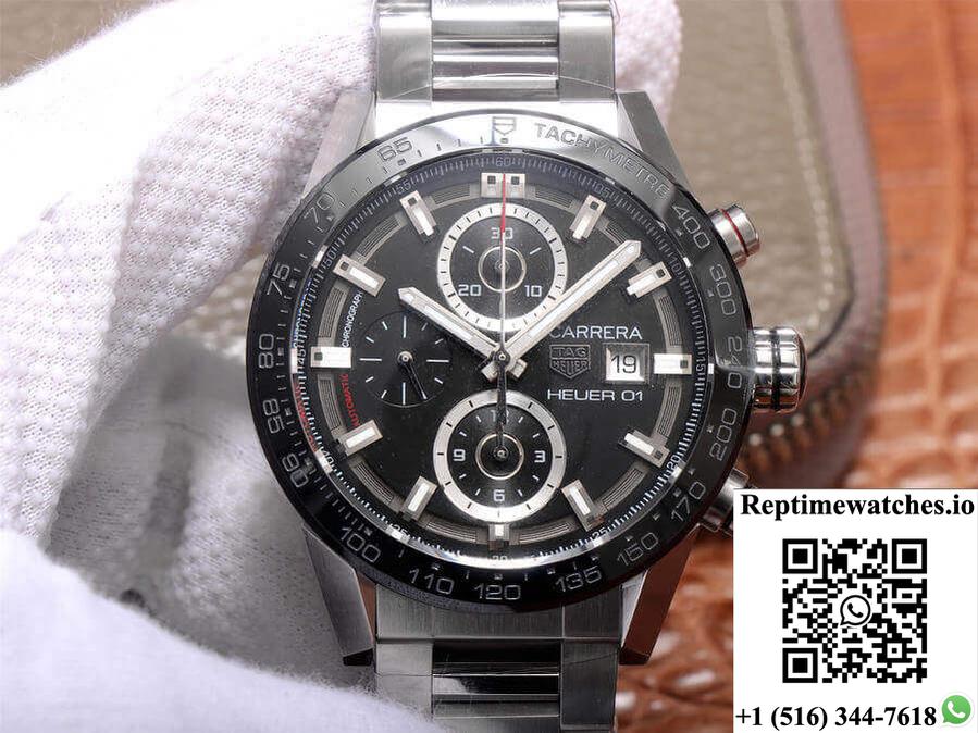 Tag Heuer Carrera Car201Z.Ba0714 Xf Factory Black Dial-Rep Time Watches