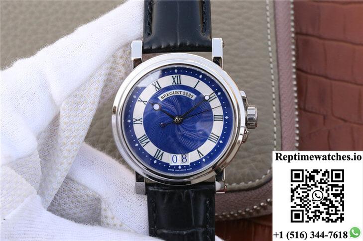 Breguet Marine 5817 Blue Dial Cowhide Strap-Rep Time Watches