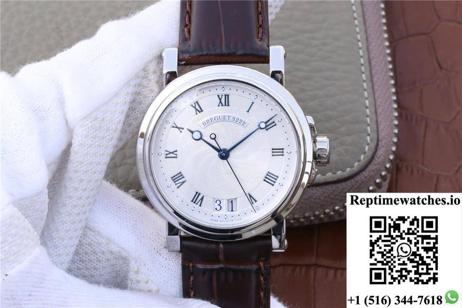 Breguet Marine 5817St/12/5V8 White Dial Cowhide Strap-Rep Time Watches