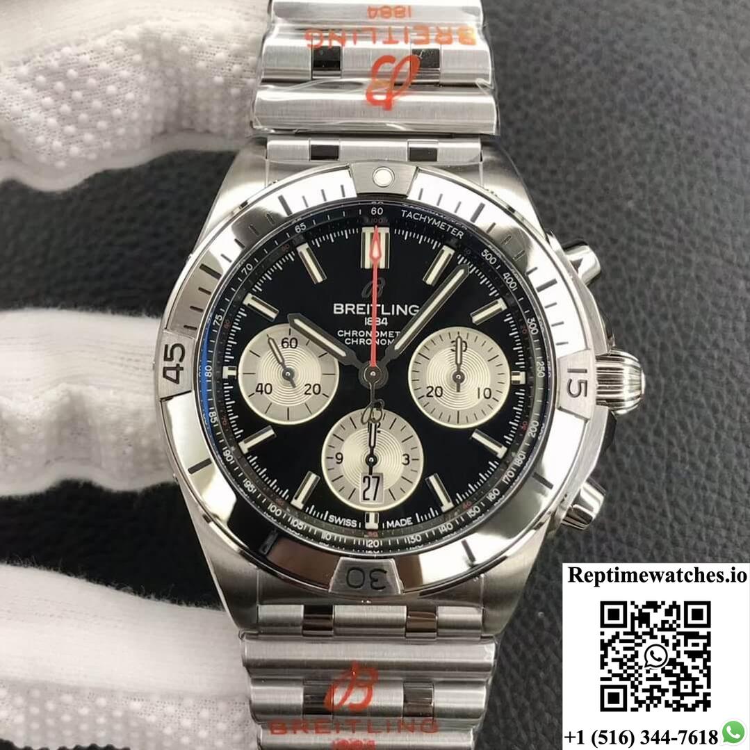 Breitling Chronomat Ab0134101B1A1 Gf Factory Black Dial-Rep Time Watches