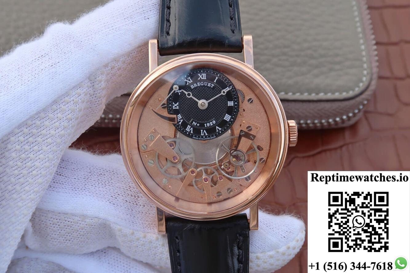 Breguet Tradition 7057Br/R9/9W6 Rose Gold Skeleton Dial-Rep Time Watches