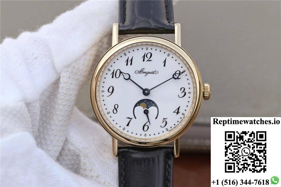 Breguet Classique Moonphase 9087Bb/29/964 Tw Factory Yellow Gold-Rep Time Watches