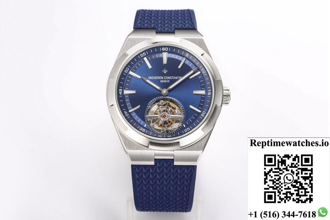 Vacheron Constantin Overseas Tourbillon 6000V/110A-B544 Bbr Factory Blue Rubber Strap-Rep Time Watches
