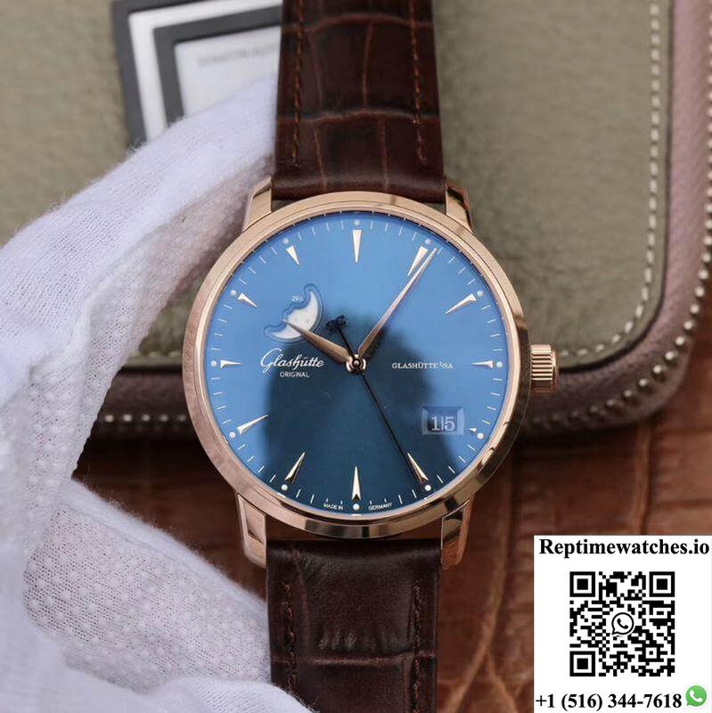 Glashutte Original Senator 1-36-04-04-02-01 Moonphase Gray Dial-Rep Time Watches