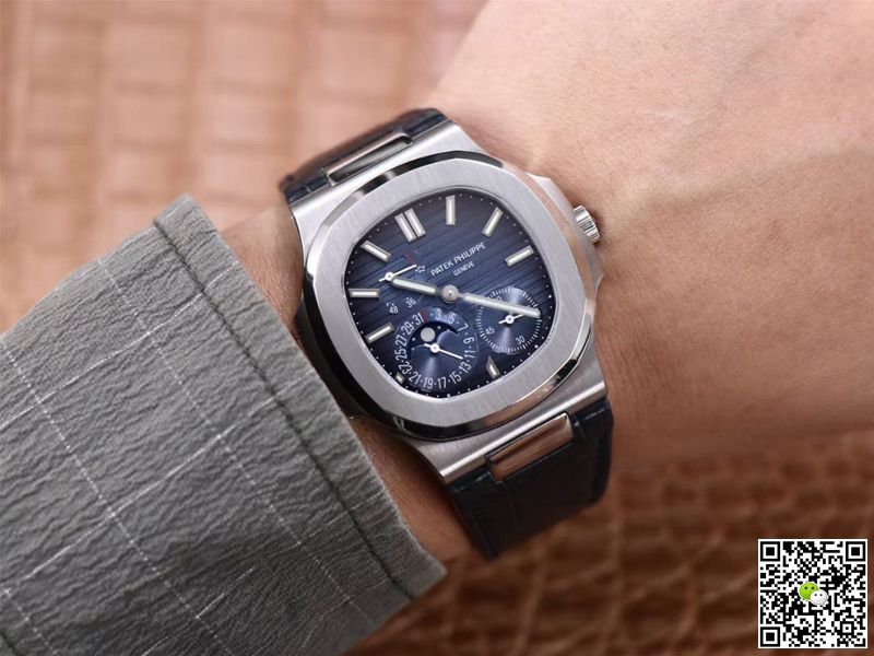 Patek Philippe Nautilus 5712/1A-001 PF Factory Blue Dial Leather Strap