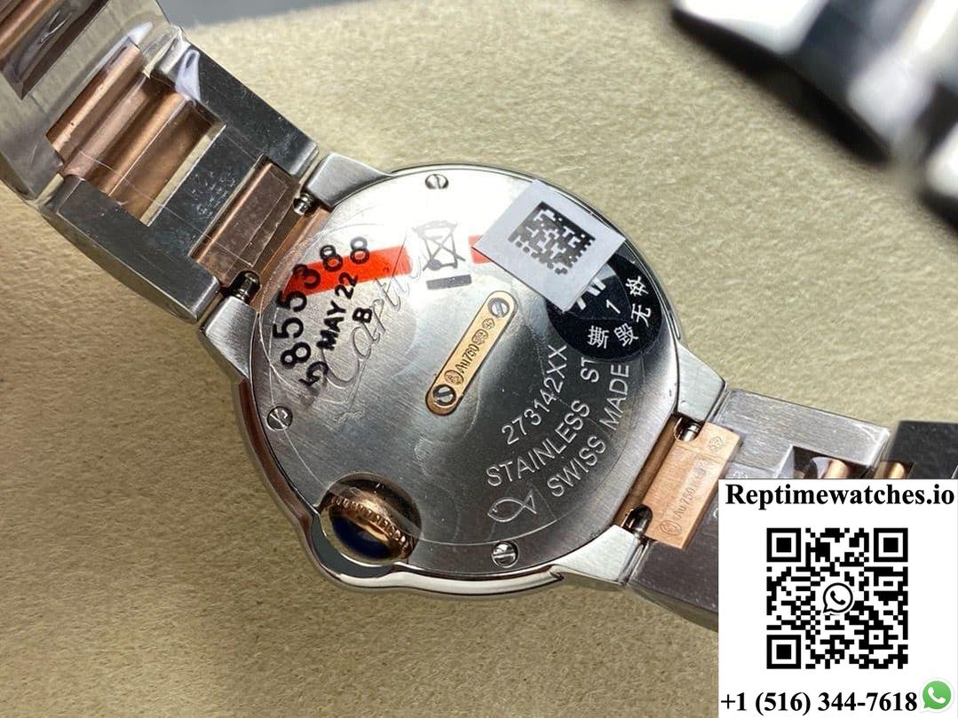 Cartier Blue Balloon W3BB0025 AF Factory with Diamond Hour Markers