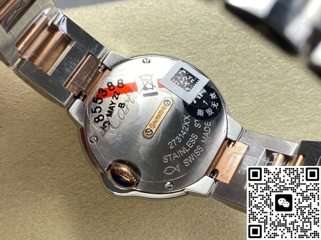 Cartier Blue Balloon W3BB0025 AF Factory with Diamond Hour Markers