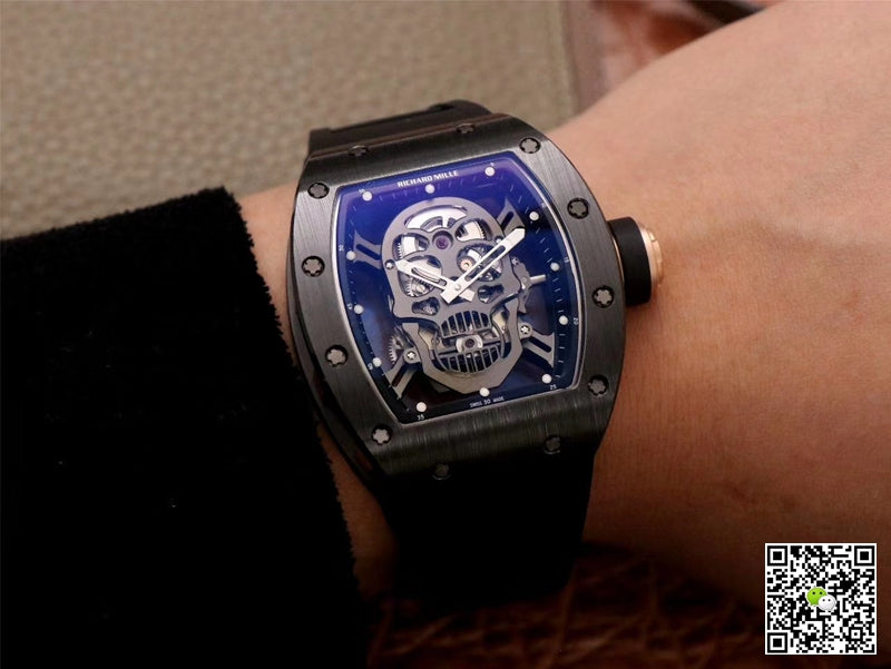 Richard Mille RM052-01 ZF Factory Black Ceramic Grey Skull Dial