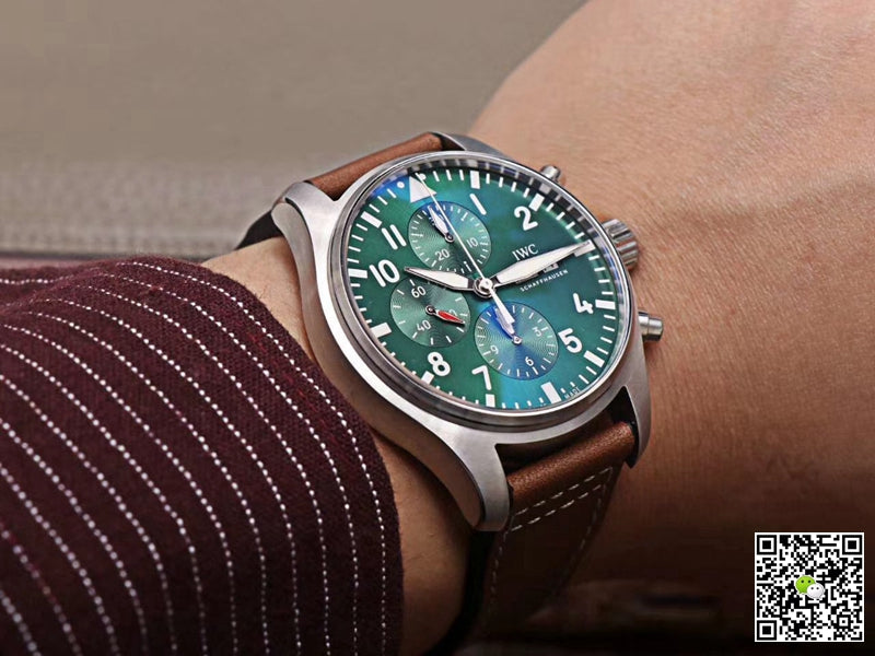 IWC Pilot Chronograph IW377726 ZF Factory Green Dial