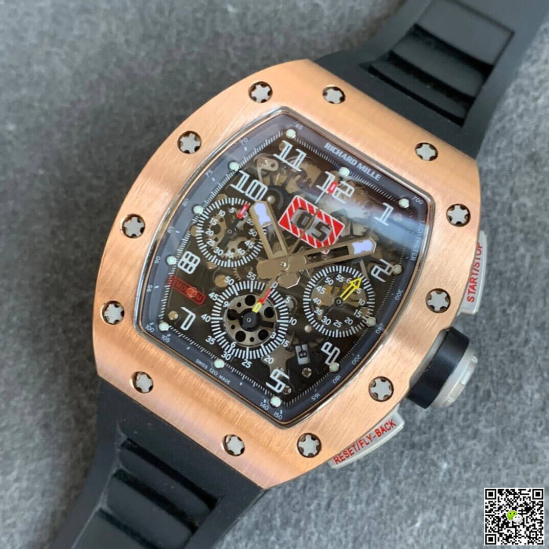 Richard Mille RM11 KV Factory Rose Gold Skeleton Dial