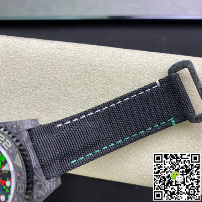 Rolex GMT-MASTER II Diw Carbon Fiber Color Dial Black Fabric Strap