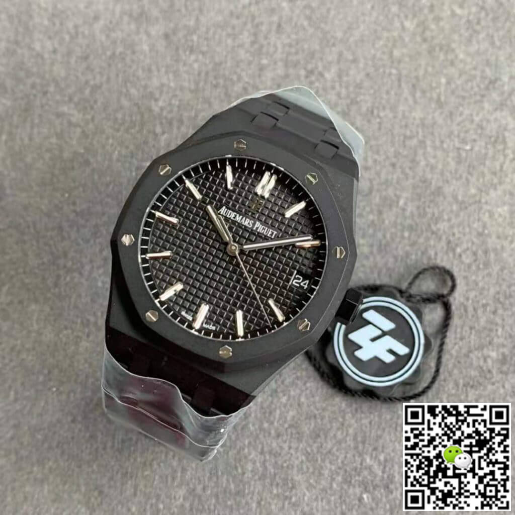 Audemars Piguet Royal Oak 15500 DLC Version ZF Factory Frosted Black Dial