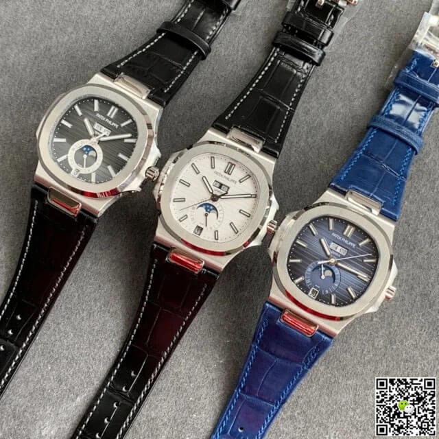 Patek Philippe Nautilus 5726/1A-014 GR Factory Blue Leather Strap