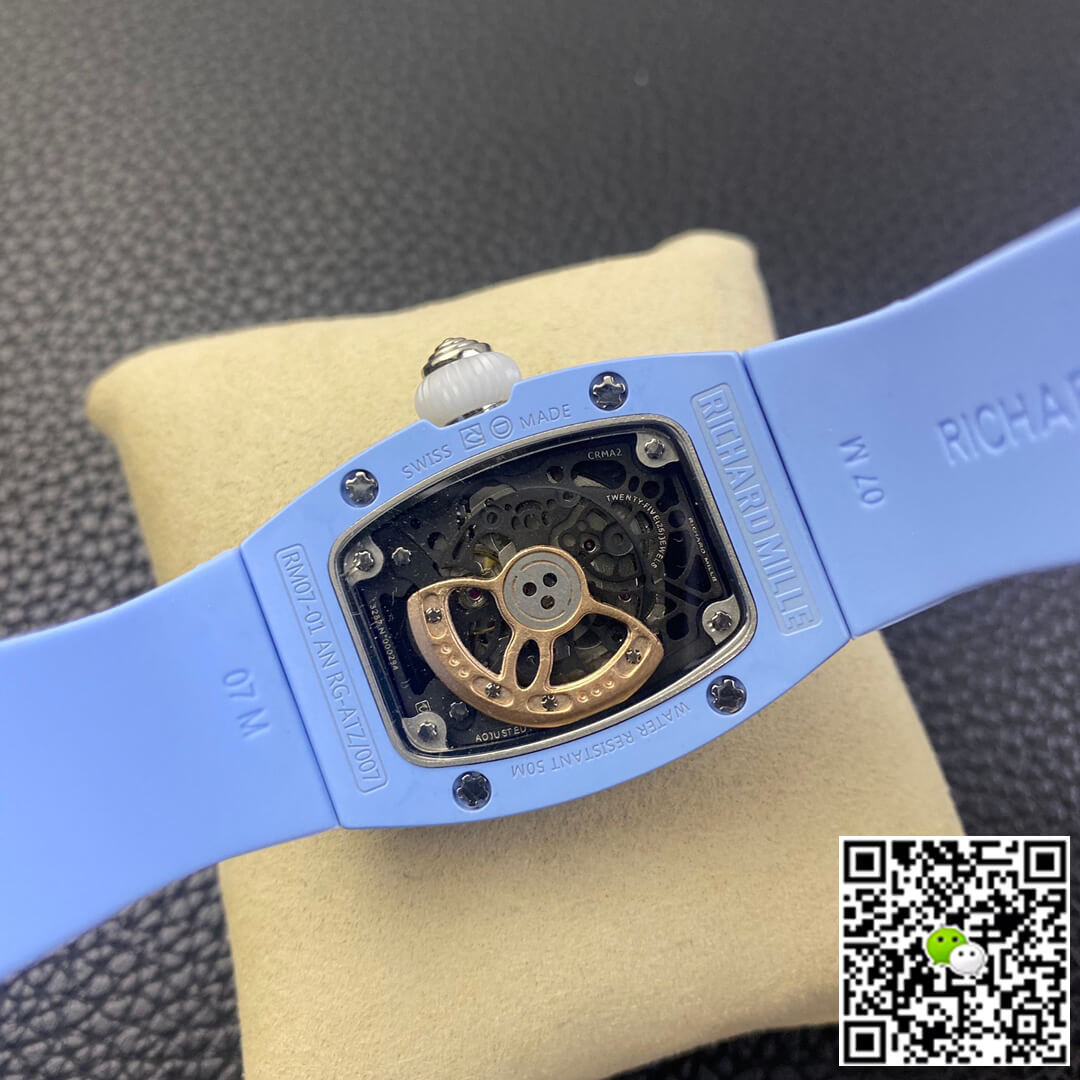 Richard Mille RM 07-01 RM Factory Blue Rubber Strap