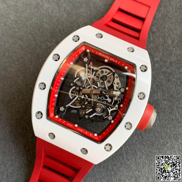 Richard Mille RM055 KV Factory V2 Red Rubber Strap