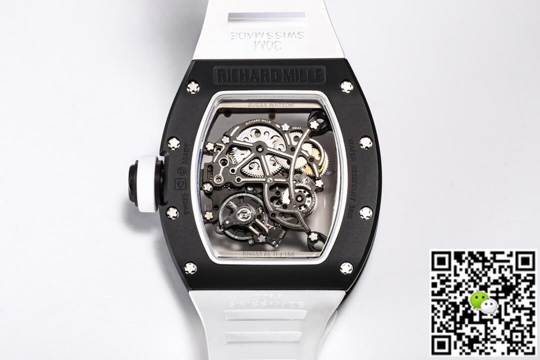 Richard Mille RM-055 BBR Factory White Rubber Strap