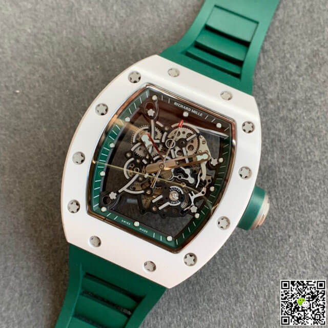 Richard Mille RM055 KV Factory V2 Green Rubber Strap