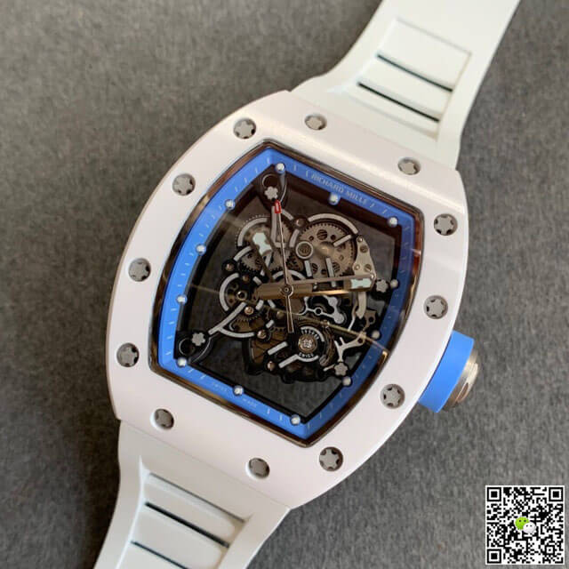 Richard Mille RM055 KV Factory V2 White Rubber Strap