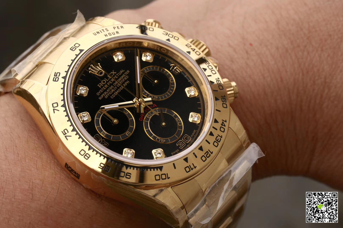 Rolex Daytona Cosmograph M116508-0008 JH Factory Diamonds Black Dial