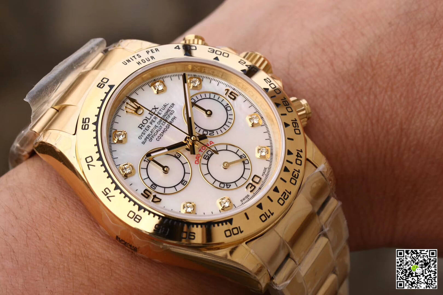 Rolex Daytona Cosmograph 116528-78598 JH Factory Yellow Gold Diamonds Dial