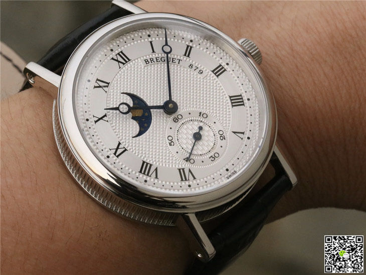 Breguet Classique Moonphase 4396 Stainless Steel White Dial