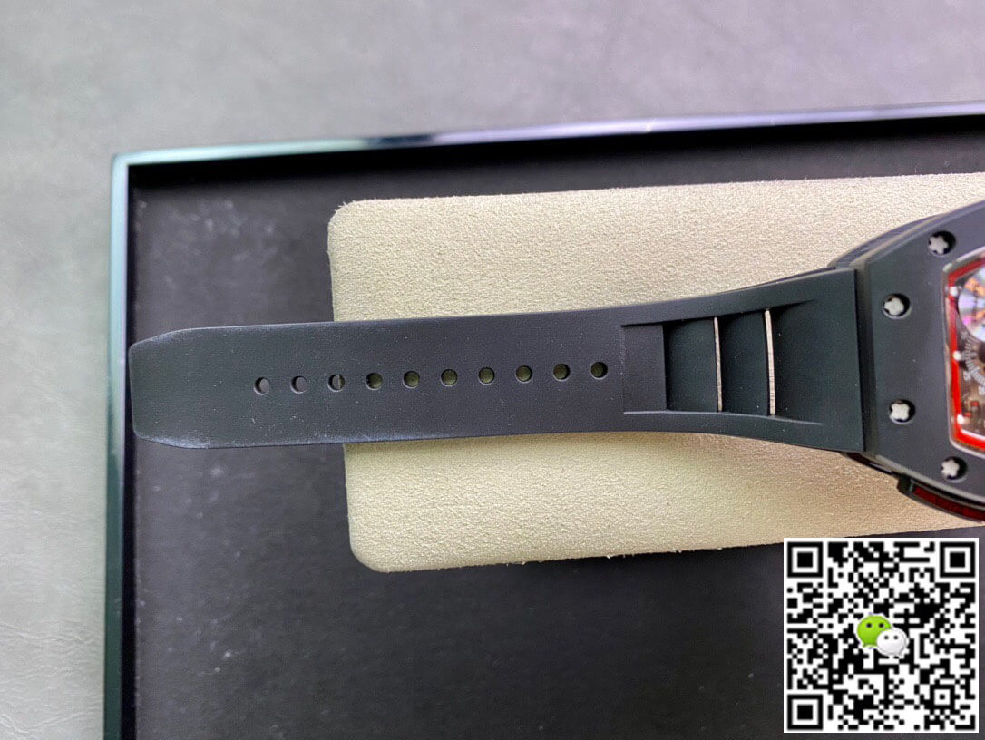 Richard Mille RM011 KV Factory Ceramic Black Rubber Strap