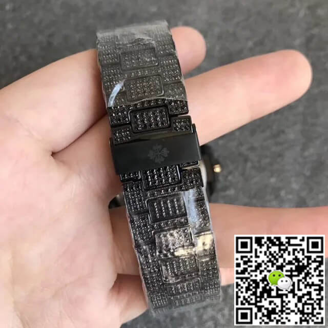 Patek Philippe Nautilus 5719/10G-010 PPF Factory Full Diamond Black Dial