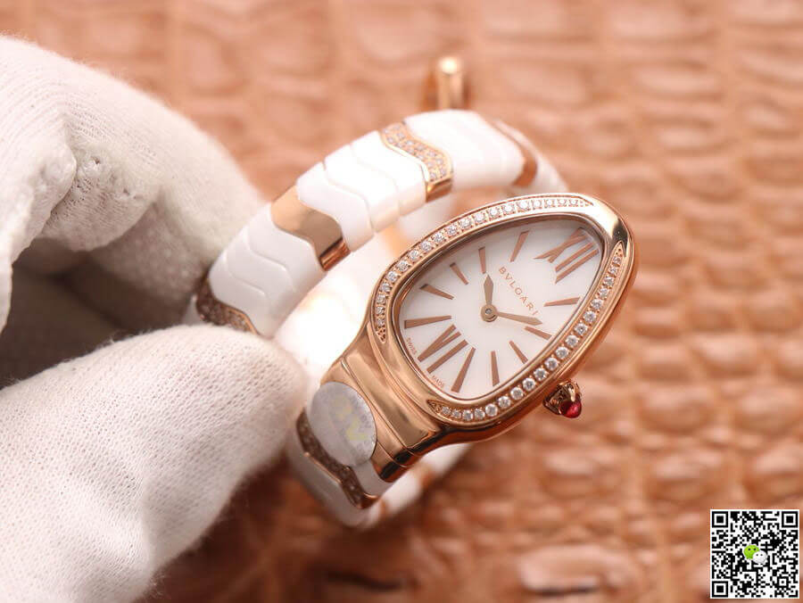Bvlgari Serpenti 102202 BV Factory Rose Gold White Dial