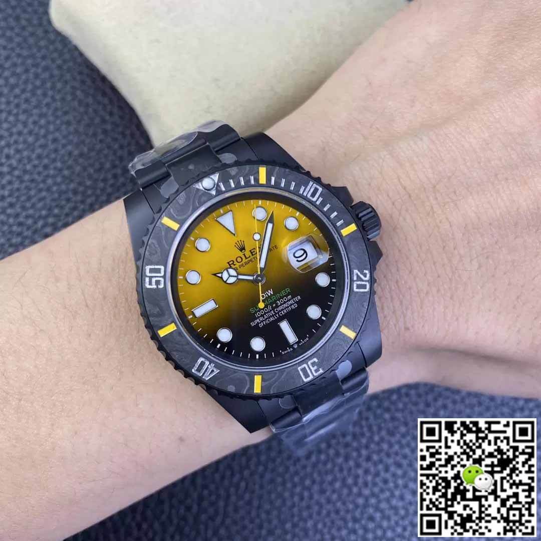 Rolex Submariner VS Factory Carbon Fiber Yellow Gradient Dial