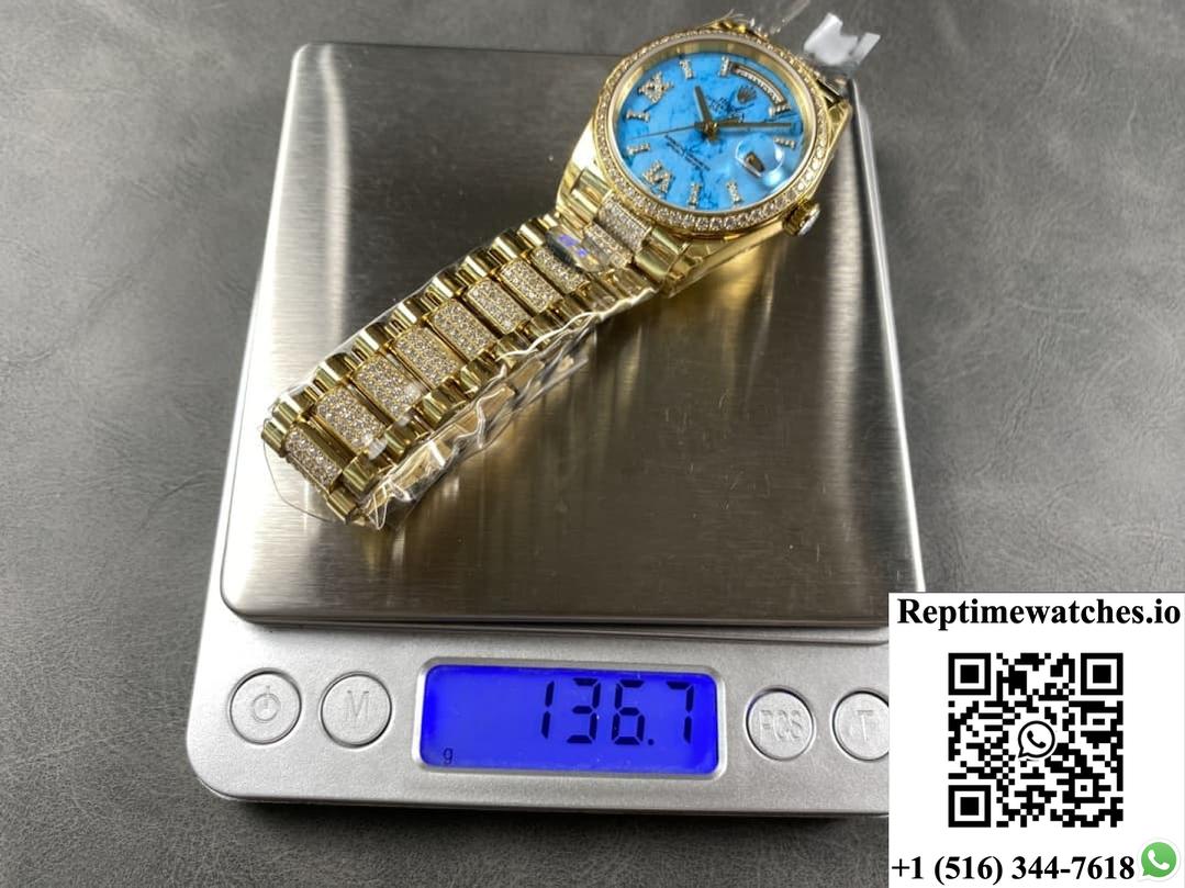 Rolex Day-Date M128348RBR-0038 8+ Factory Diamond Hour Markers