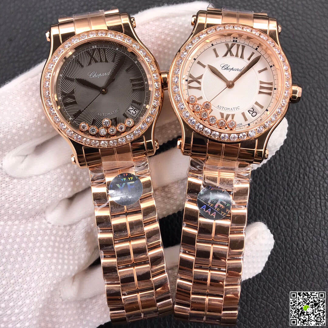 Chopard Happy Diamonds 274808-5015 YF Factory Rose Gold Dark Gray Dial