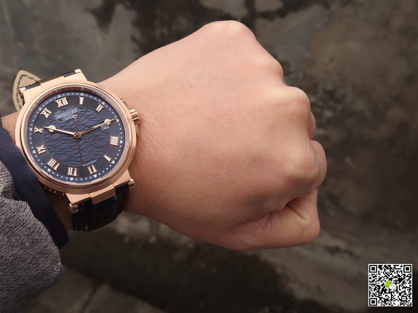 Breguet Marine 5517 V9 Factory Rose Gold Blue Dial