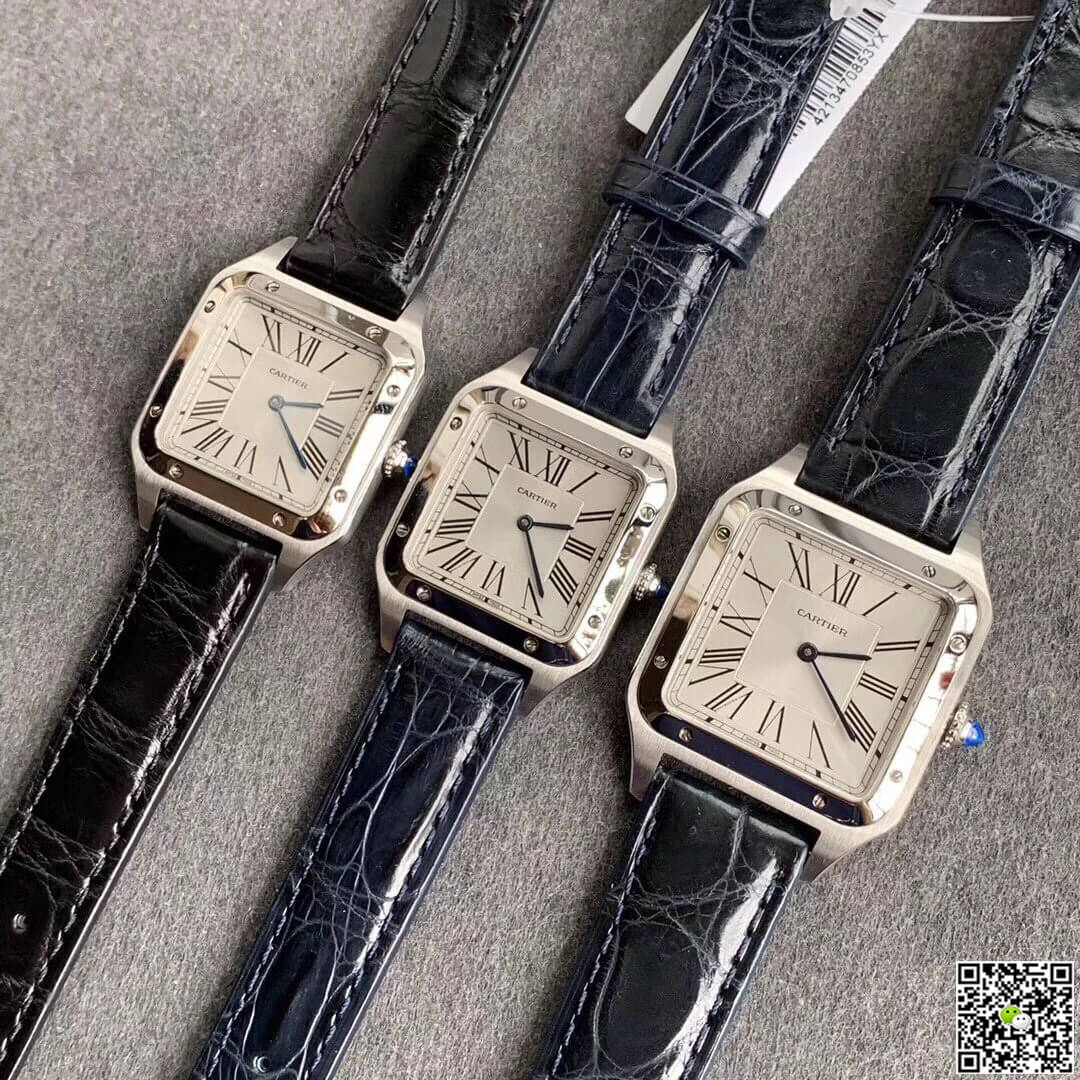 Cartier Santos WSSA0022 Blue Cowhide Strap