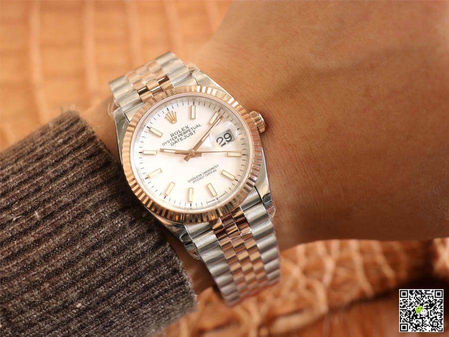Rolex Datejust M126231-0017 EW Factory Rose Gold White Dial